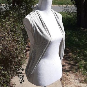 Gray Striped Cardigan